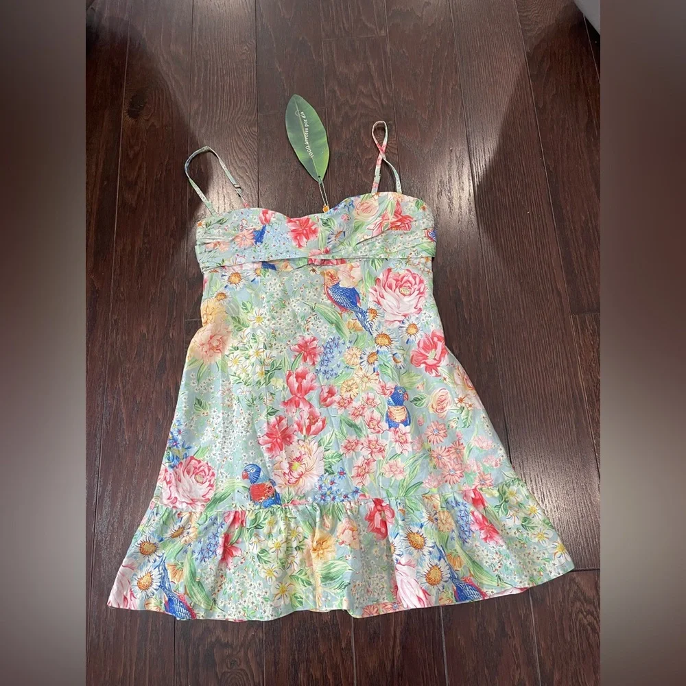 Farm Rio Multicolor Floral Mini Dress Brasil Women Size Medium NEW - Picture 3 of 9